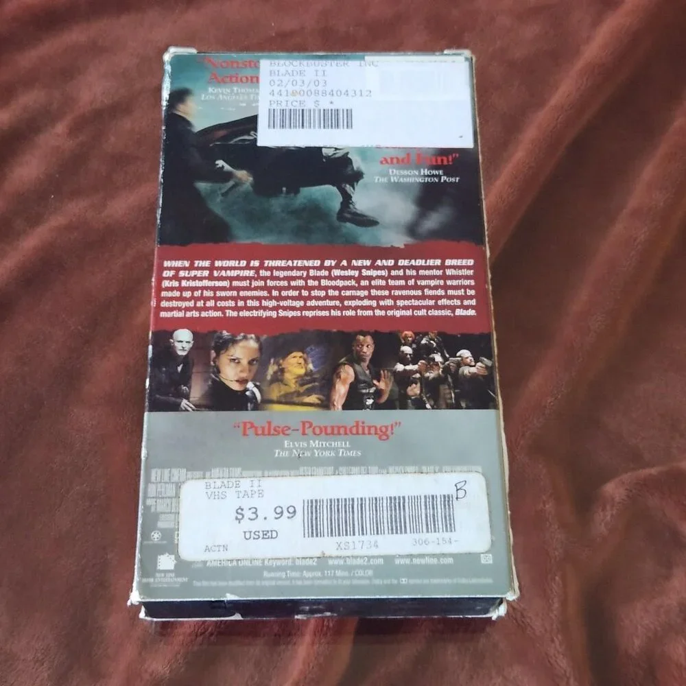 Blade II - 2002 - VHS tape